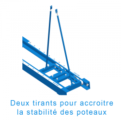 RAIL POTEAUX PERCHE A FIXERAVEC CHARIOTS