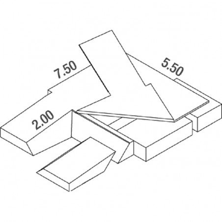 MATELAS PERCHE FEDERAL DIMASPORT7.50 X 5.50 X 0.80/0.50M