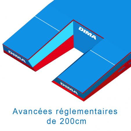 MATELAS PERCHE MEETINGDOUBLE ENTREE DIMASPORT10.00 X 5.00 X 0.80/0.50 M