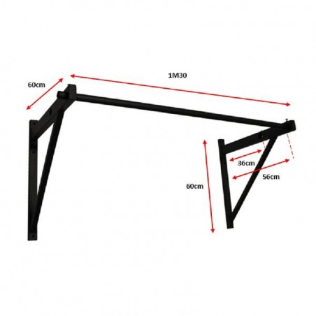 BARRE DE TRACTION MURALE DIMADEPORT 40 OU 60 CM
