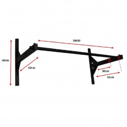 BARRE DE TRACTION DIMAMUR OU PLAFONDDEPORT 40 OU 60 CM