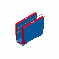 BARRES PARALLELES A POSER AVEC ROULEMENTSET MATELAS INTEGRES
