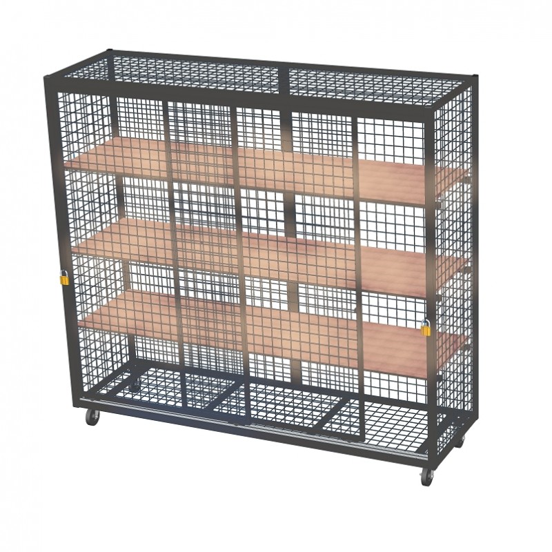 LARGE MOBILE EQUIPEMENT STORAGE CUPBOARD201 X 65 X 188 CMWITH 2 SLIDING DOORS