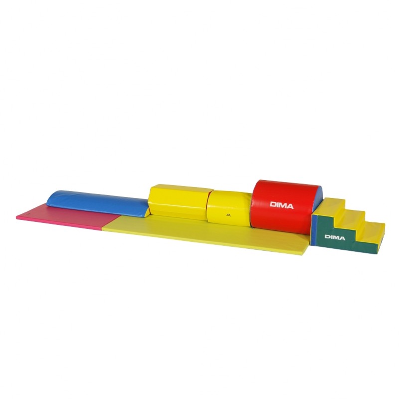 BALANCING OBSTACLE COURSE5 FOAM MODULESFOR 3-8 YEARS OLD CHILDRENS