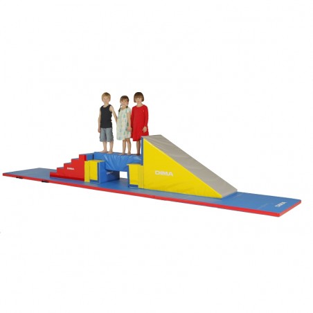 PARCOURS DE MOTRICITÉ PIC ET PONT6 MODULES MOUSSEPOUR ENFANT DE 3-6 ANS