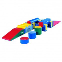 GRAND PARCOURS DE MOTRICITÉ DE L'EQUILIBRE12 MODULES EN MOUSSEPOUR ENFANT DE 3-8 ANS