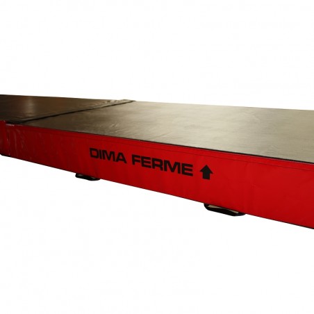 DUAL DENSITY REVERSIBLE MAT WITH ATTACHMENT STRIPS