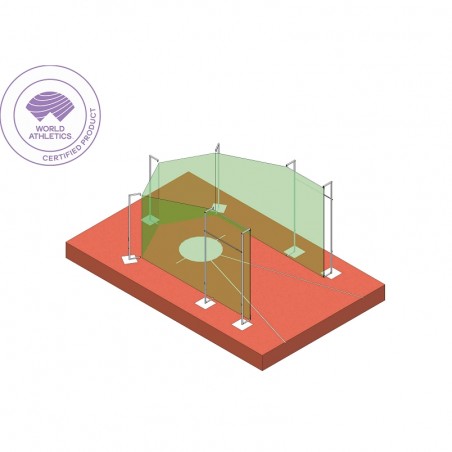 CAGE DISQUE ACIER GALVANISEE WORLD ATHLETICSA SCELLER ***NORME 2020***