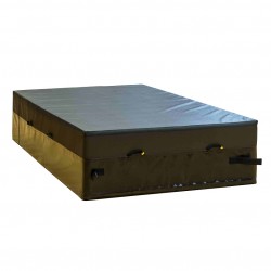 MATELAS DE CHUTE CIRQUE SPECTACLE MONOBLOC NOIR JUXTAPOSABLE18KG/M2