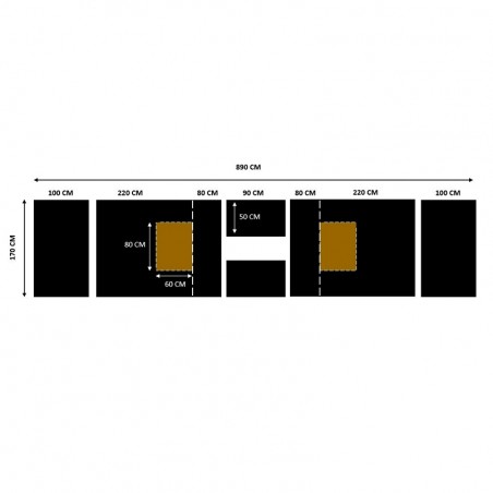 TEETERBOARD CIRCUS MATS890 X 170 X 15 CM