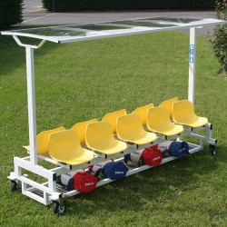 ABRI DE PISTE MOBILE 10 SIEGESPOUR ATTENTE / REPOS DES ATHLETES 