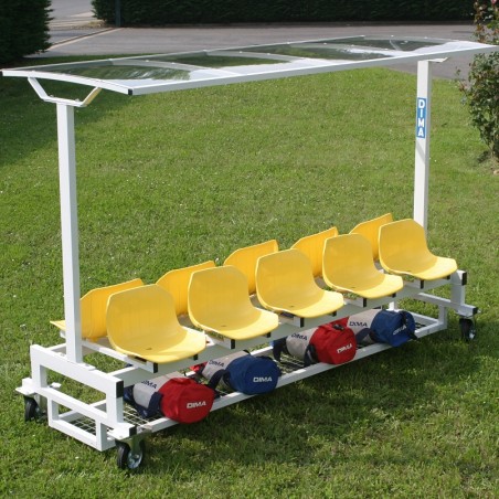 ABRI DE PISTE MOBILE 10 SIEGESPOUR ATTENTE / REPOS DES ATHLETES