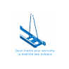 POLE-VAULT RAIL WITH SLIDING CART TO BE FIXED OR EMBEDDED PER LINEAR METER