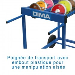 CHARIOT DE TRANSPORT DE DISQUESCAPACITÉ 28 DISQUES