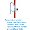 POTEAUX HAUTEUR CLUB AVEC TAQUET DEFLECTEUR - LA PAIRE