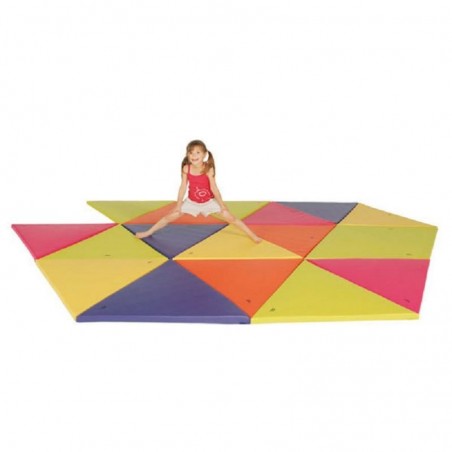 TAPIS FERME TRIANGLE DIMAKIDASSOCIATIFS AVEC VELCROS LOT DE 6 - 100 X 100 X 3 CM