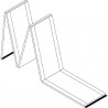 CHEMIN DE GYMNASTIQUE DIMASPORT BORDS ROUGES ASSOCIATIF VELCRO EN BOUT